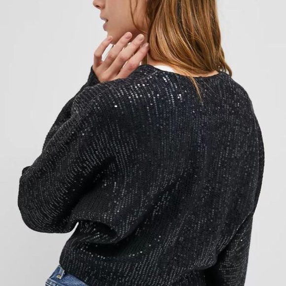 3/$30 NWOT Maeve Artemia Sequined Cardigan (XS/S) - Picture 3 of 8